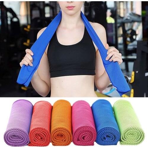 Quick Drying Cooling Microfiber Towel Instant Cooling Relief Sports Portable Yoga Gym Pilates Running Travel Outdoor Sport Towel