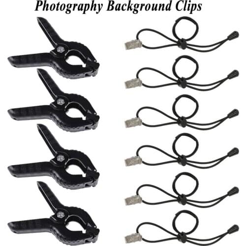 Photography Background 12PCS/Pack Backdrop Side Clips For Photo Studio 20CM/8inches Adjustable Elastic Clip Clamps Holder Shoot