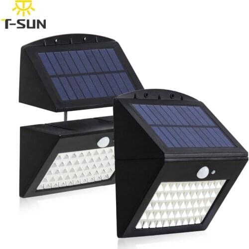T-SUNRISE Solar Light 50 LEDs Motion Sensor Wall Light Separable Solar Panel In/Outdoor Solar Lamp IP65 Waterproof Street Lamp
