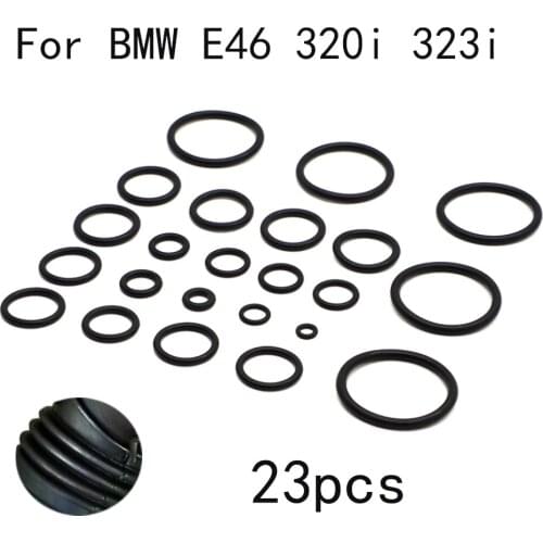 Cooling System O-Ring Kit For BMW E46 316 318 320 323 325 328 330 M52 M54 S54 323i 325 23pcs Radiator Hose