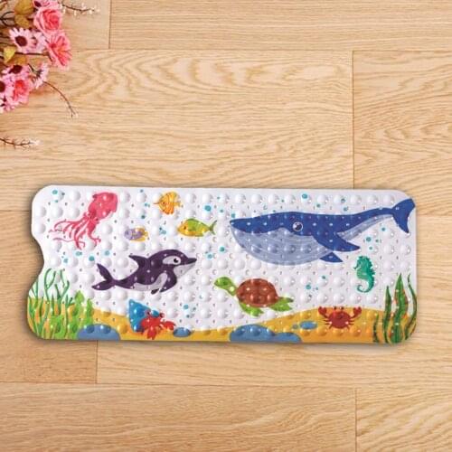 Bathtub Mat Baby Non Slip Bath Mat Kids 3D Bath Shower Tub Mat for Bathroom with Suction Cups, Eco-Friendly PVC