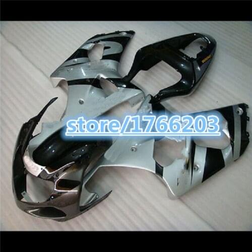 HOT sales GSXR1000 00-02 Fairings For Suzuki GSX-R1000 2000-2002 Black silver Body Kits (Injection Molding)