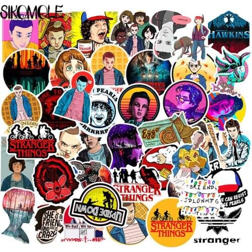 100PCS Pack Stranger Things Cartoon Stickers Stickers Skateboard Suitcase Guitar Luggage Laptop Sticker Kid Classic Toy F5