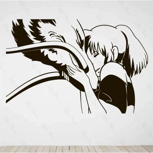 Comics Quote Anime Cartoon Hayao Miyazaki Spirited Away Wall Decals Vinyl Wall Stickers For Kids Rooms Art Decor Mural Poster