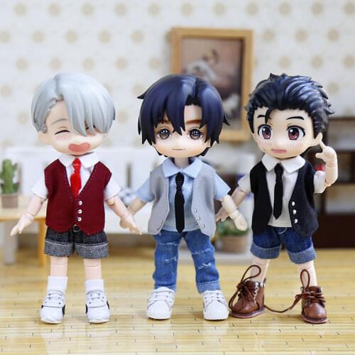 Ob11 baby GSC clay ob11 plain body beautiful knot pig can wear clothes shirt handsome British suit jacket doll clothes