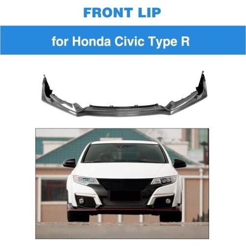 Carbon Fiber Head Front Bumper Lip Spoiler Protector for Honda for Civic Type R 2015 2016