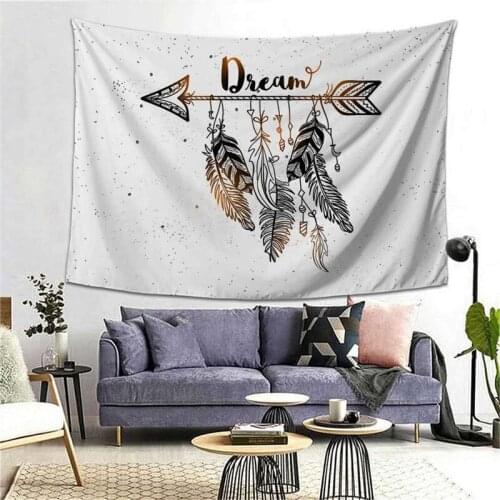 Feather 150x230cm Square Tapestry Wall Hanging Beach Towel Mat Polyester Thin Blanket Yoga Mat Shawl Mat Carpet Home Cushion
