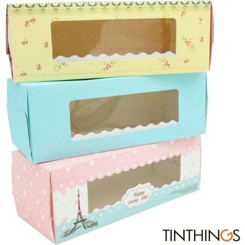 50PCS Cake Roll Box Cup Cake Muffin Gift Box Packaging Wedding Favors Kids Birthday Party Diy Home Baking Paper Box Supplier