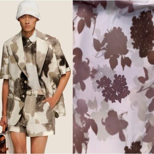 Polyester Cotton Mens Digital Printing Textile Custom Fashion Cloth Comfortable Sewing Fabric by Yard