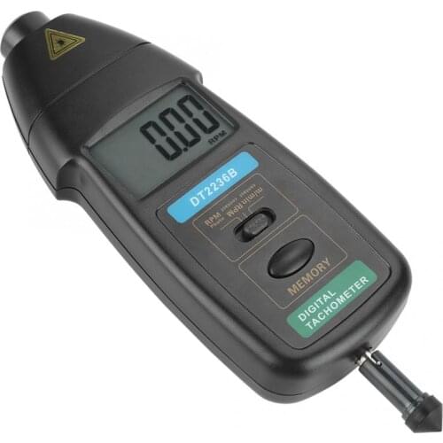 Professional Photo/Contact Tachometer Handheld LCD Digital Tach Meter Tester DT2236B Digital Speed