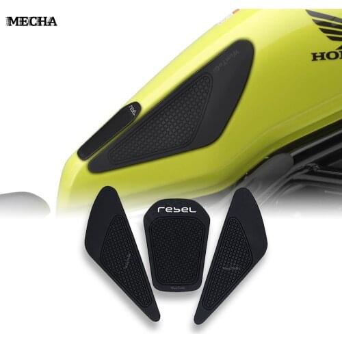 For Honda Rebel500 CMX 500 CMX500 Rebel 300 Sticker Tank Traction Pad Tank Grip Pads rubber Scratch Protector Side 3M