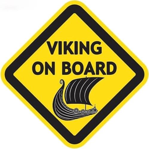 S50291#13/15/17CM Personality PVC Decal VIKING ON BOARD Car Sticker on Motorcycle Laptop Decorative Accessories