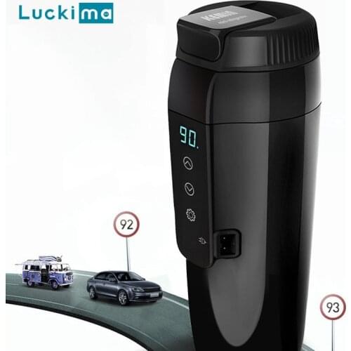 350ml 12V Smart Touch Car Heating Cup Electric Temperature Adjustable Thermos Insulation Water Kettle Mug Car Accessories