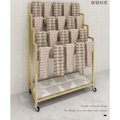 Scarf rack, silk scarf display rack, gold iron display rack