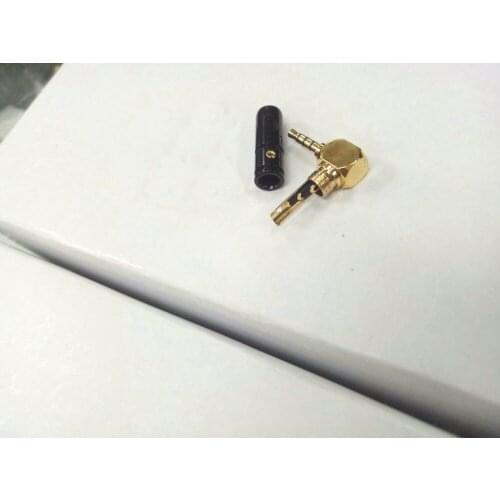 10pcs black mini Plated 2.5mm Male 4pole Plug ADAPTER soldering New