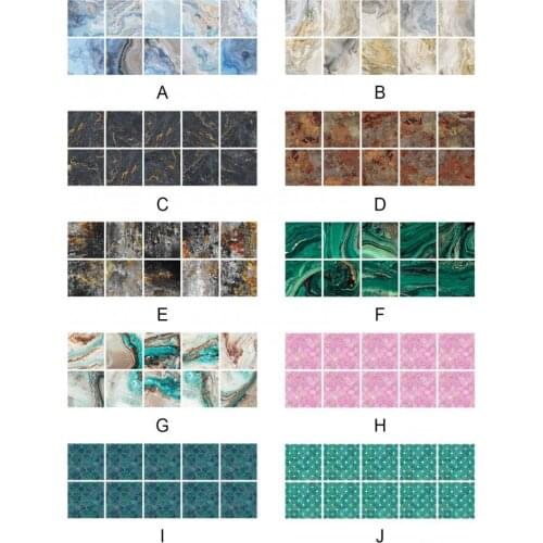 10Pcs DIY Decro Self Adhesive Waterproof Marble Crystal Film Tile Wall Stickers water proof Marble crystal film tile sticker new