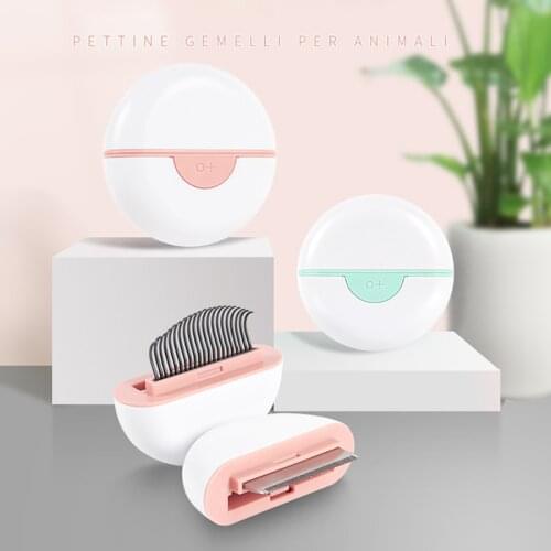 2 in 1 Pet Comb Cat Dog Grooming Double-headed 2 Usages Short-hair Long-hair Itching Massage Floating Hair Knotted Hair Remove