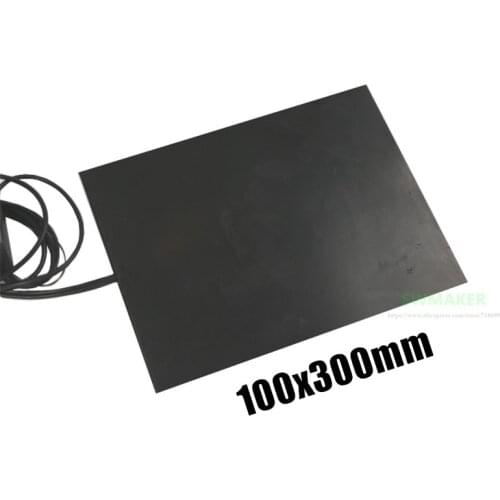 100x300mm 3D Printer squar Silicone Rubber Heater 30W 100*300mm Electric Heating Pad / Heat Bed