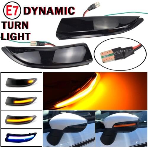 For Ford Fiesta Mk7 2008-2017 B-Max 2008-2017 Dynamic Turn Signal Light LED Side Rearview Mirror Sequential Indicator