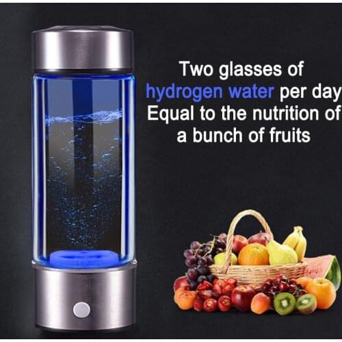Portable Hydrogen Generator Water Bottle Hydrogens-rich 430ml Drink Water Alkaline Lonizer Cup USB Rechargeable Healthy Gift
