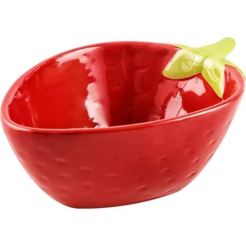 Strawberry Shaped Fruit Bowl Salad Bowl Fruit Rice Serving Bowl Food Storage Container Salad Snack Dish Restaurant Kitchen Bowl