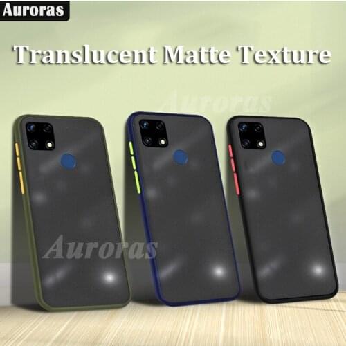 Auroras Case For Realme C15 C12 Cover Translucent Skin Matte Hard Cover For Realme Narzo 30A Shockproof Case