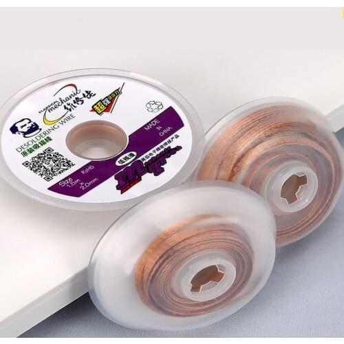 MECHANIC Solder Wick Desoldering Braid PCB Desoldering Wire 1.5/2.0/2.5/3.0/3.5mm Desoldering Wick Braid for BGA Soldering Repai