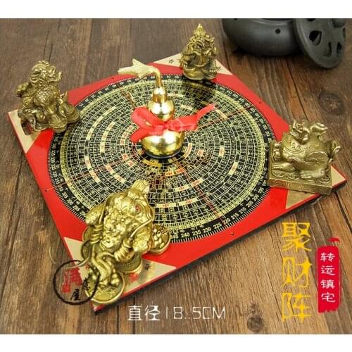 HOT SALE -Geomantic master tool-HOME OFFICE efficacious JIN MU SHUI HUO TU Town house money drawing 8 Diagrams FENG SHUI LUO PAN
