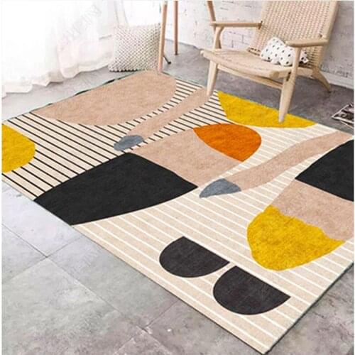 Living Room Carpet Luxury Geometric Rug For Bedroom Sofa Coffee Table Floor Non-slip Mat House Modern Carpet Soft Decor Fluffy
