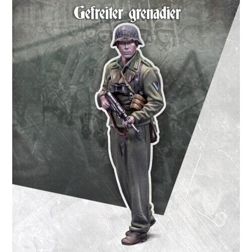 1/35 GEFREITER GRENADIER, Resin Model Soldier GK, Military theme of World War II, Unassembled and unpainted kit