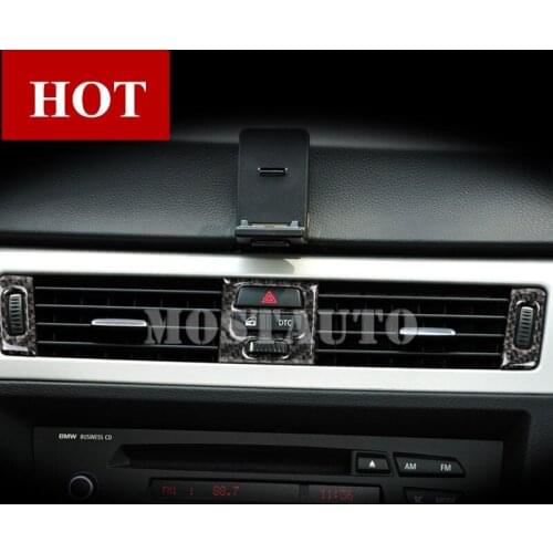 For BMW 3 Series E90 E92 E93 Carbon Fiber Console Air Vent Outlet Cover 2005-2012 Car Accessories Interior Car Decor Car Trim