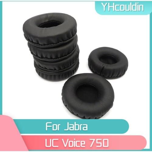 YHcouldin Earpads For Jabra UC Voice 750 Headphone Accessaries Replacement Wrinkled Leather