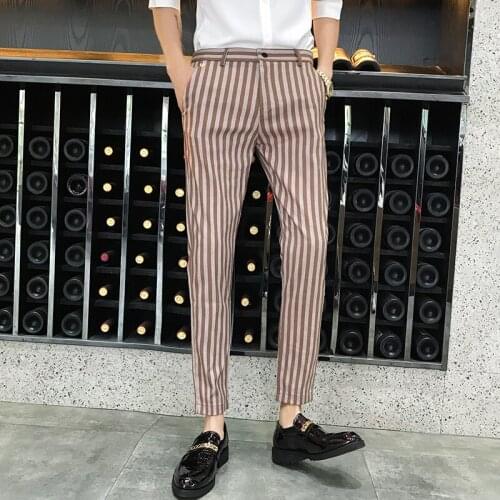 2020 Latest pants Korean Ankle length Pants casual mens slim Trousers Men Causal suit Trousers Plus Size Pants M-5XL