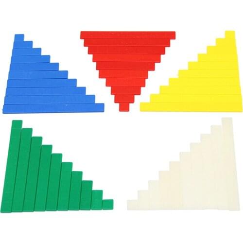 New Educational Baby Math Learning Counting Mathematic Ruler Toy For Preschool 50 Pcs/Set Plastic Montessori Arithmetic Rulers