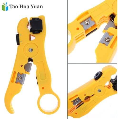 Upgrade Automatic Cable Wire Stripper Electric Stripping Tools for UTP STP RG59 RG6 RG7 RG11 Multi-functional Cutter Striper AA