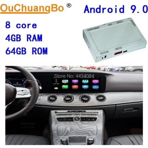 Ouchuangbo decoder box upgrade original car for mercedes Benz A 160 180 200 250 w176 w177 2019 with 8 cores 4+64 andriod 9.0