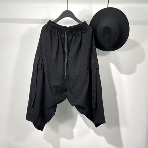 Owen Seak Men Casual Cargo Pencil High Street Wear Hip Hop Ankle Length Mens Clothing Sweatpants Summer Autumn Black Pants