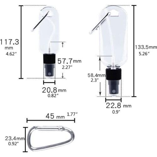 Portable Alcohol Spray Bottle Empty Hand Sanitizer Empty Holder Hook Keychain M76F
