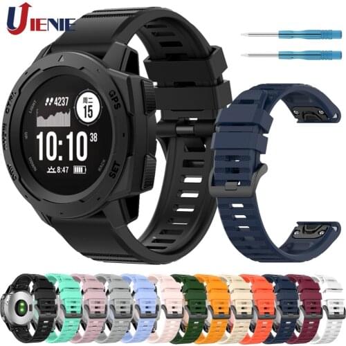 Silicone Watch Band for Garmin Instinct Fenix 6 5 5Plus Strap 935 945 S60 Smart Watch Bracelet Quick Release Wristband correa