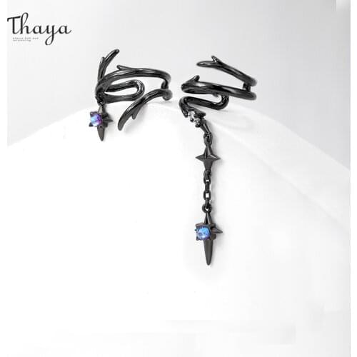 Thaya Original Design Vintage Earrings Clip For Women Thorn Design Female Ear Cuff Without Piercing Crystal Fine Jewelry Gifts