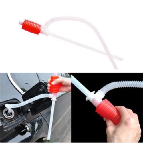 Universal Car Fuel Hand Pump for Fuel Transfer Gasoline Pump Hose Oil Liquid Syphon Portable Car Truck Fuel Oil Gasoline Diesel