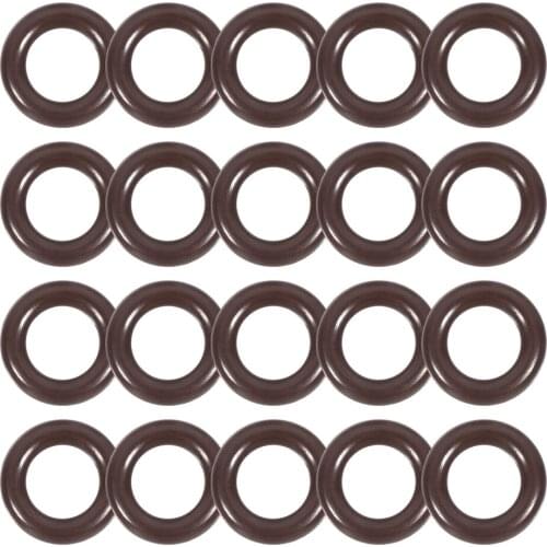 Uxcell 20Pieces Fluorine Rubber O-Rings 1.8mm Width FKM Seal Gasket Brown to Plumbing Machinery Hydraulic and Pneumatic