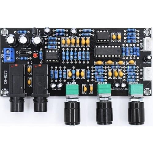 XH-M273 PT2399 Digital Microphone Amplifier Board Reverberation Karaoke OK Reverb Amplifier NE5532 Pre amplifier Tone Board