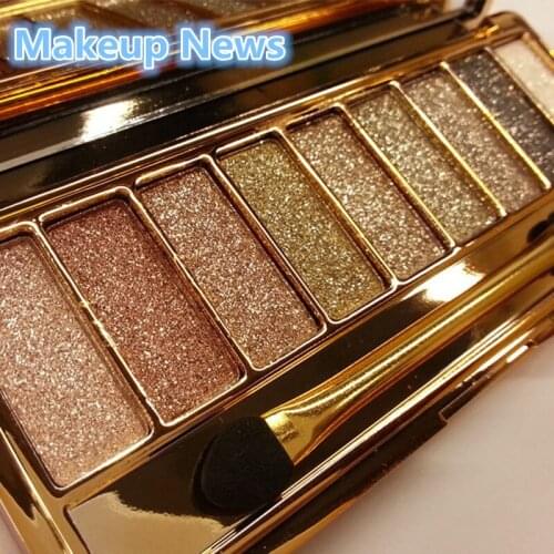 1pcs New women 9 colors diamond bright colorful makeup eye shadow super flash Glitter eyeshadow palette make up set with brush