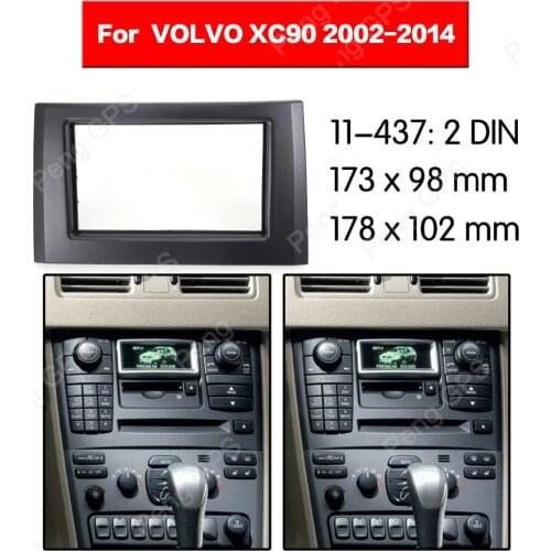 2 Din Car Radio DVD Fascia Frame Mount Refitting Kit Panel For VOLVO XC90 2002-2014 trim Bezel Dash Surround Adaptor Auto