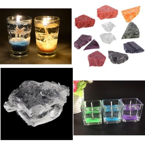 200g Clear Jelly Wax Gel Candle Wax & 80g 8 Colors Candle Wax Dyes Candles Dye Soy Dyes DIY Candle Making Crafts Supplies