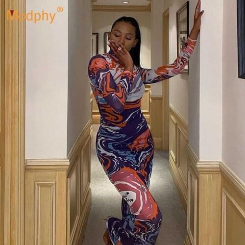 2020 Fashion Turtleneck Colorful Long Sleeve Dress Skinny Bodycon Fitness Stretchy Sexy Female Hot Street Clubwear Slim Outfit