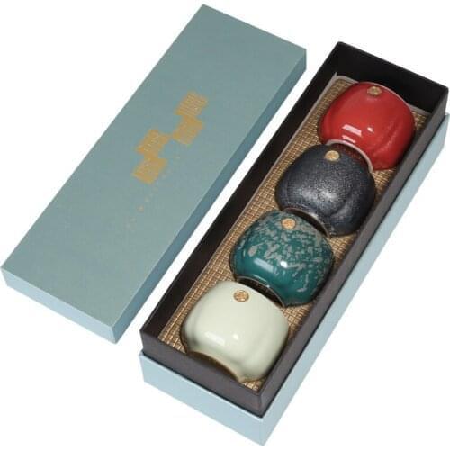 4 Colors 170ML Retro Coarse Pottery Kiln Teacups Japanese Style Kung Fu Water Cups Tea Cups Heat Resistant Tea Bowl Drinkware