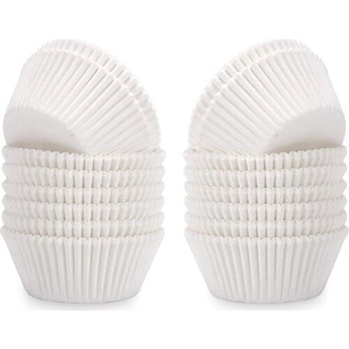 White Standard Cupcake Liners Greaseproof Paper Muffin Baking Cups 400 Pcs