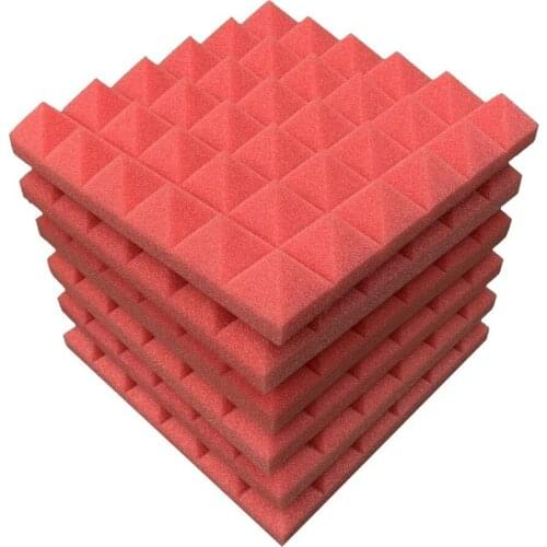 6pcs Acoustic Foam Absorption Sponge Panel Sound Stop Studio Ktv Soundproof Absorption Treatment Panel Tile Protective Sponges